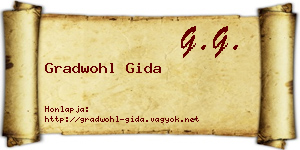 Gradwohl Gida névjegykártya